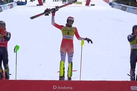 Ski Alpin Men''s last Slalom 2023 - Soldeu 2.run Highlights