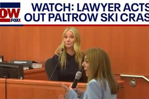 Gwyneth Paltrow trial: Lawyer acts out ski crash in court in front of actress | LiveNOW from FOX