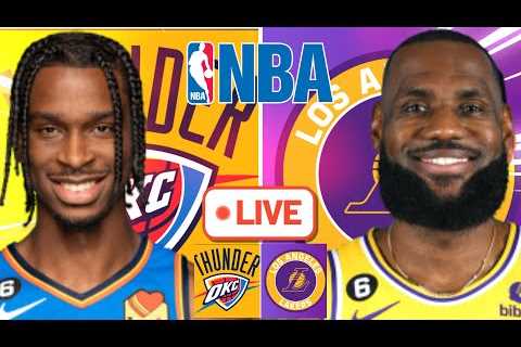 Oklahoma City Thunder at Los Angeles Lakers NBA Live Play by Play Scoreboard/ Interga