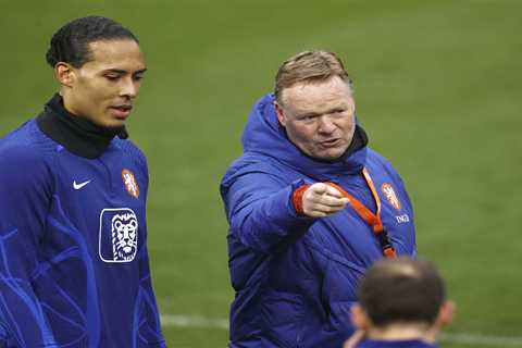 Virgil van Dijk slammed as ‘first-class wimp’ with Ronald Koeman told to strip Liverpool ace of..