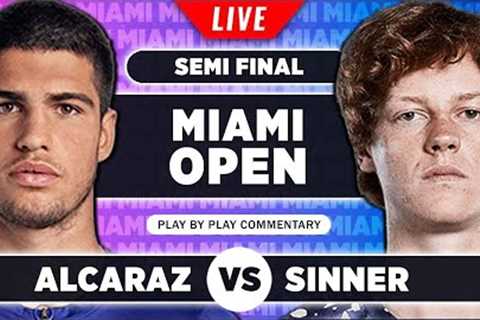 ALCARAZ vs SINNER | Miami Open 2023 Semi Final | Live Tennis Play-by-Play Stream