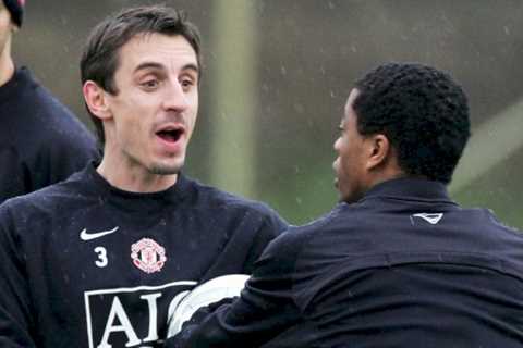 Patrice Evra ‘nearly killed’ Gary Neville forcing Sir Alex Ferguson to stop Man Utd training