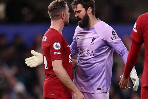 ‘It’s a proper tear-up!’ Jordan Henderson and Alisson clash in head-to-head row as Liverpool..