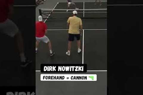 Dirk Nowitzki CRUSHES forehand in pickleball 😳 #pickleball