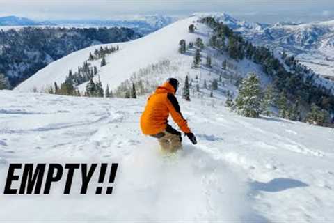 Empty Ski Resort during Utah''s SNOWIEST SEASON ON RECORD