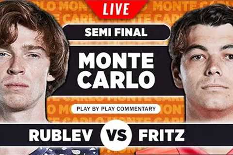 RUBLEV vs FRITZ | Monte Carlo Masters 2023 Semi Final | Live Tennis Play-by-Play Stream