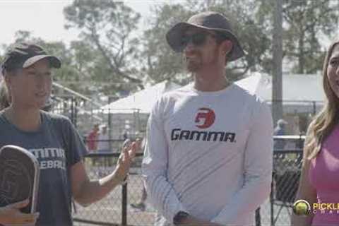 Megan Fudge and Ryler DeHeart at the US Open Pickleball Championships