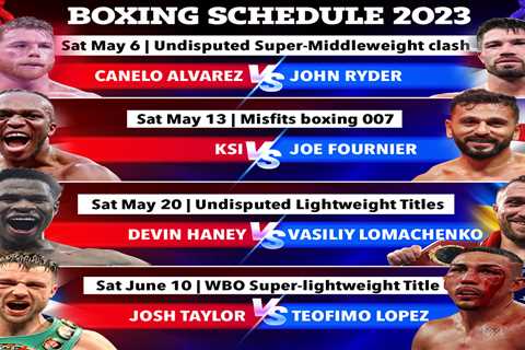 Boxing schedule 2023: Results, upcoming fight dates – including KSI vs Joe Fournier and Eubank Jr..