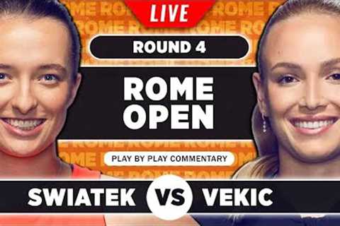SWIATEK vs VEKIC | WTA Rome 2023 | LIVE Tennis Play-by-Play Stream