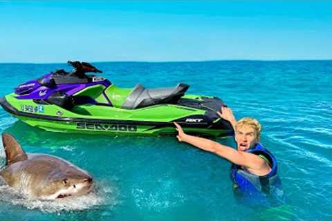 My Lamborghini Jet Ski HIT A SHARK!!