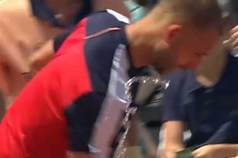 Fuming Brit Dan Evans faces huge fine for ‘breaking’ bottle after controversial call in ‘shocking’..