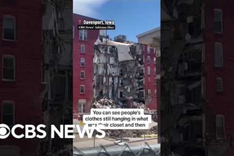 People still unaccounted for after partial Iowa building collapse #shorts