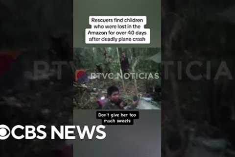 Footage shows kids found after plane crash and 40 days in Amazon #shorts