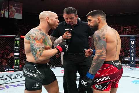 UFC star Josh Emmett left unrecognisable after having face ‘rearranged’ by Ilia Topuria at UFC..