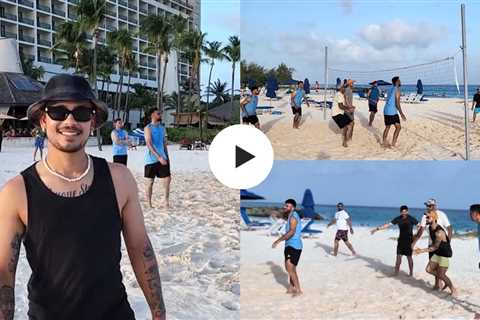 WATCH: Indian team plays volleyball at Barbados beach after landing in West Indies
