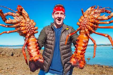 Australia’s GIANT Rock Lobsters!! Hand Caught Tasmanian Seafood!!