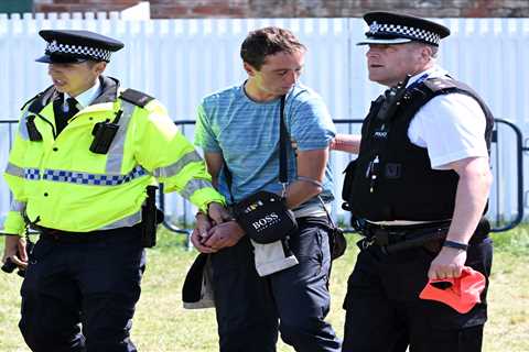 The Open 2023: Moment man is led away from Hoylake golf course in handcuffs in dramatic scenes