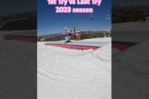 1st boardslide vs Last of 2023 #snowboarding