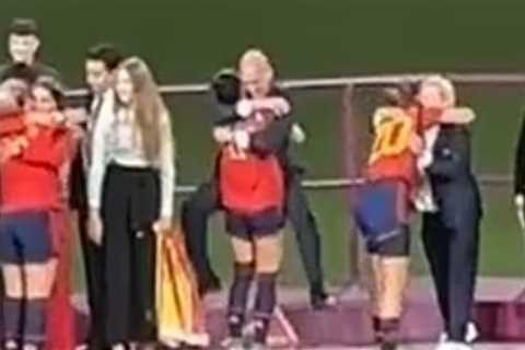 New footage of World Cup kiss contradicts Spanish chief’s Luis Rubiales’ claims about Jenni Hermoso