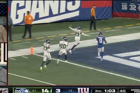 Video: Eli Manning has priceless reaction to Devon Witherspoon’s pick-6 vs. Giants