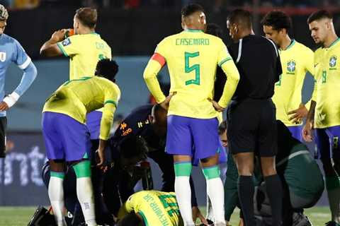 Neymar injury: Brazil star carted off in tears during World Cup qualifier at Uruguay