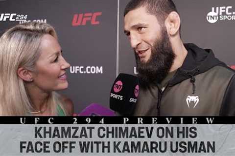 UFC 294: Khamzat Chimaev on his face off with Usman, his fighting strategy and potential title fight