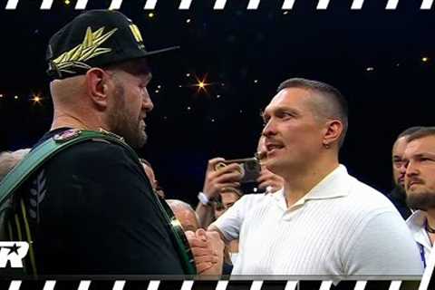 Oleksandr Usyk Invades the Ring To Face off With Tyson Fury To Set Up Undisputed Heavyweight Fight