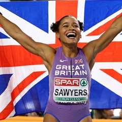 Jazmin Sawyers soars to long jump gold with British record in Istanbul