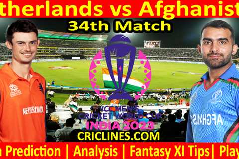 Today Match Prediction-Netherlands vs Afghanistan-ODI Cricket World Cup 2023-34th Match-Who Will Win