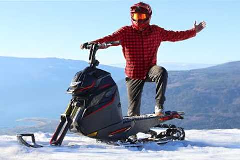 Testing The World''s First STAND-UP Snowmobile