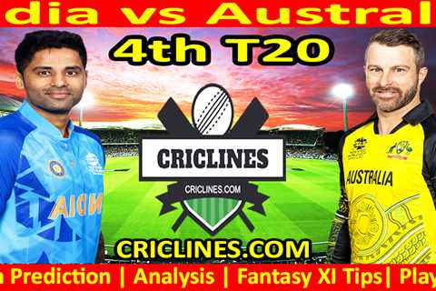 Today Match Prediction-IND vs AUS-Dream11-4th T20 2023-Who Will Win
