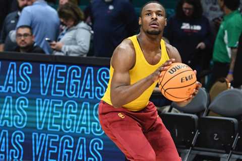 Bronny James takes pregame warmups with USC as return draws nearer