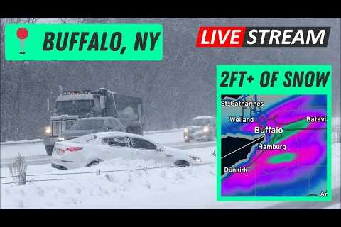 ❄️ Lake Effect Snow Storm (Buffalo, NY) - Blizzard Conditions - Live Storm Chasers