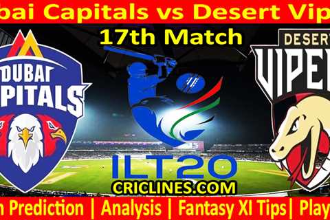 Today Match Prediction-DC vs DV-IL T20 2024-17th Match-Who Will Win