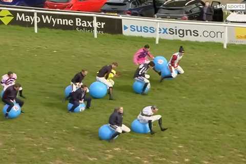 Sky Sports Presenter Alex Hammond Calls for Race to be Voided as Jockeys' Space Hopper Contest..