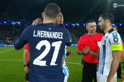 WATCH: Curious moment Champions League referee asks Real Sociedad star to join Newcastle United