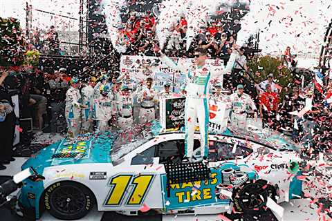 Hamlin holds off Larson in the Würth 400 NASCAR Cup Series race for second Monster Mile win –..