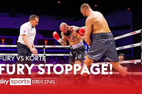 STOPPAGE! 💥  Hughie Fury rocks and stops Patrick Korte