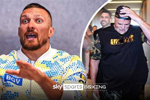 NEW FOOTAGE: Usyk's animated reaction to John Fury fracas