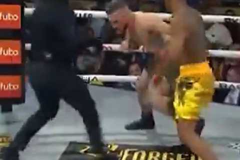 Wild Scenes as Bare-Knuckle Boxer Fights Referee After Brutal Punch