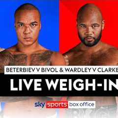 LIVE WEIGH-IN! ⚖️ Artur Beterbiev v Dmitry Bivol & Fabio Wardley v Frazer Clarke 2