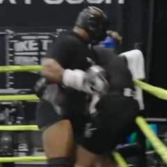 Mike Tyson Knocks Down Sparring Partner with Brutal Left Hook in Training for Jake Paul Showdown