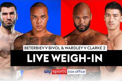 LIVE WEIGH-IN! ⚖️ Artur Beterbiev v Dmitry Bivol & Fabio Wardley v Frazer Clarke 2