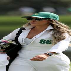 Sergio Garcia’s wife steals show at Masters in unbuttoned caddie outfit as Wags including Paulina..