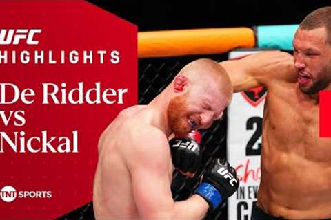 Ferocious KO!  Reinier De Ridder vs Bo Nickal  UFC Fight Night Highlights