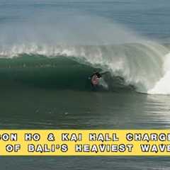 Mason Ho and Kai Hall charge one of Bali''s heaviest waves