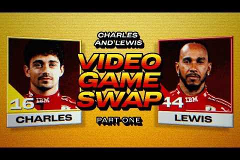 Charles Leclerc and Lewis Hamilton Play Retro Video Games