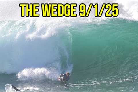 INSANE Labor Day Swell at The Wedge!!! (September 1st 2025 RAW Video)