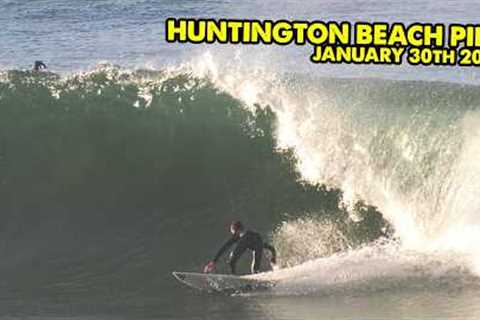 The SWELL IS ROLLING IN At The Huntington Beach Pier! (January 30th 2026)